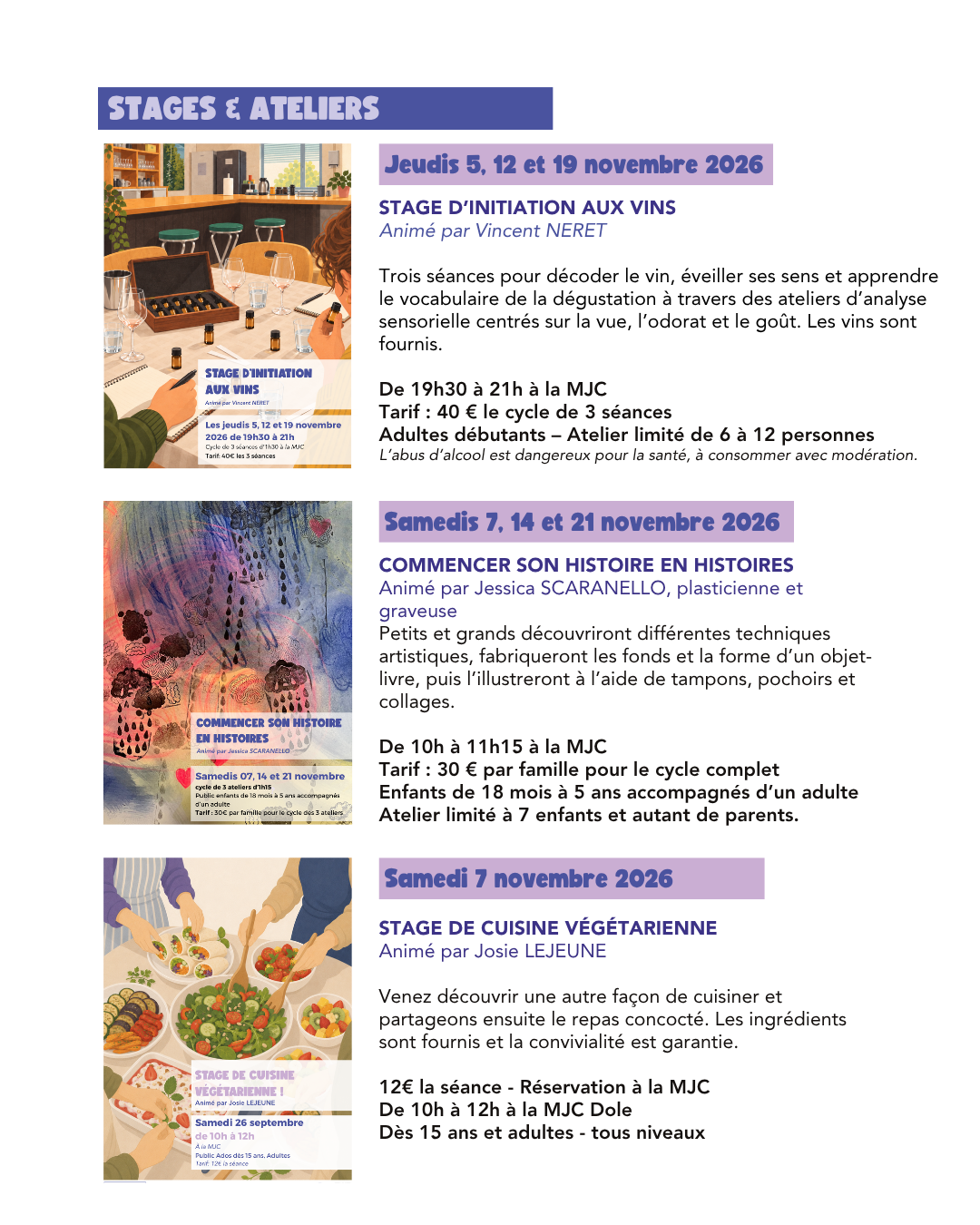 NOVEMBRE 2026 A LA MJC 2