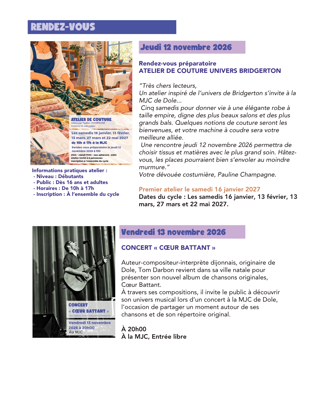 NOVEMBRE 2026 A LA MJC 5